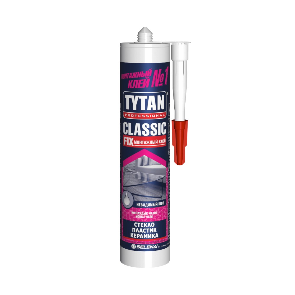 Tytan Professional Classic Fix Монтажный клей, 310 мл, прозрачный (1уп=12шт)